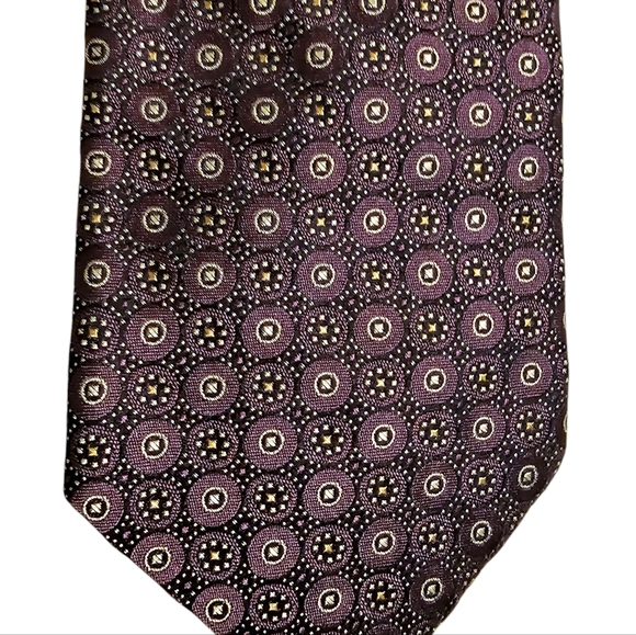 Daniel Cremieux Men's Tie Silk Italy Purple Blue White Handmade - Picture 4 of 8